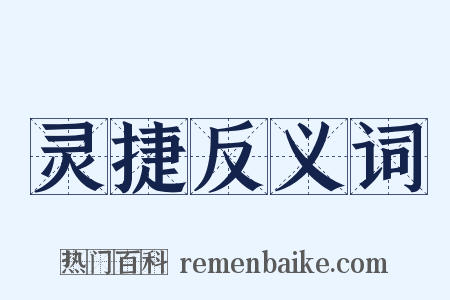 灵捷反义词是什么意思的图片